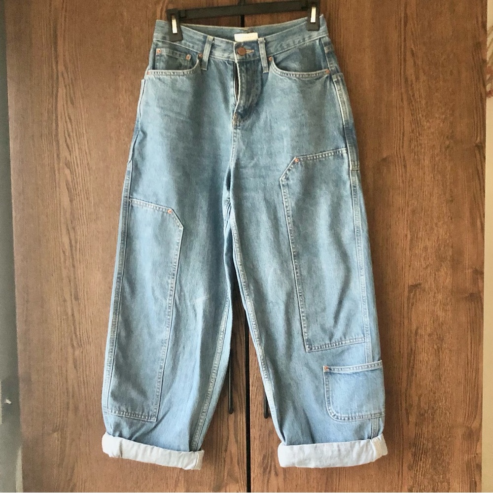 Topshop Relaxed Baggy Cropped Jeans